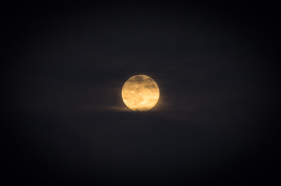 Full Moon and Sunset