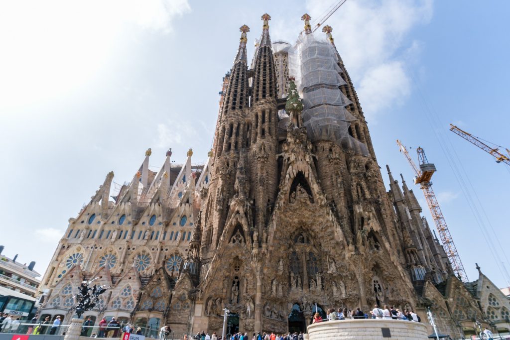 Nativity facade of La Sagrada Familia.